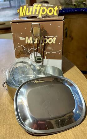 K1oq Muffpot Muff Pot Food Warner Snowmobile Exhaust Cooker Stainless Hot Dogger