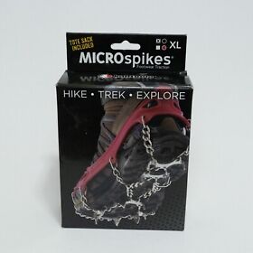 33957 New Kahtoola Microspikes Footwear Traction 3/8inch Spikes Xl Black Winter Trail