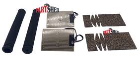N01rfb-40-4162-4167 Odi & Sp1 Black Snowmobile Grips 8 Inch And Handlebar Warmers With Insulators Skidoo Polaris