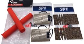 N01rffr-40-4162-4167 Odi & Sp1 Red Snowmobile Grips 8 Inch And Handlebar Warmers With Insulators Skidoo Polaris