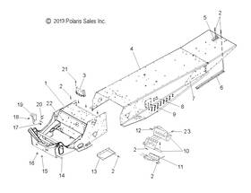 1019439 Polaris Footrest Assembly Right Genuine Oem Part Qty 1