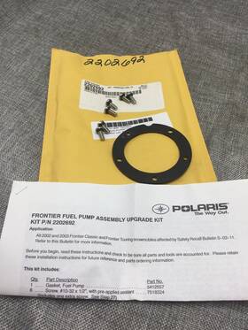 2202692 Polaris New Oem Gas Tank Fuel Gasket Kit 2003-2005 Frontier 748 4t
