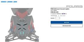 2890566 Polaris Rgb Grill Insert Accent Lights Snowmobile