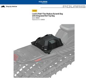 2890691 Polaris Oem Lock And Ride Flex Med Burandt Bag With Integrated Roll-top
