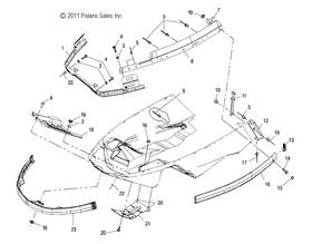 5432888 Polaris Bumper Cap Right Black Genuine Oem Part Qty 1