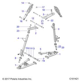 7556998 Polaris Suspension Arm Collar Upper Genuine Oem Part Qty 1