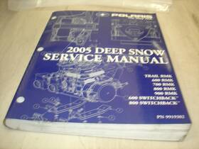 9919302 Polaris Deep Snow Snowmobile Service Manual 2005 Pn 600 Rmk