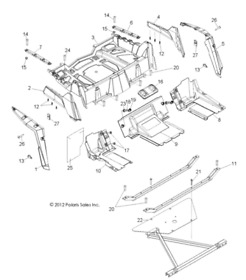 5256351 Polaris Rzr Shield Plate Box