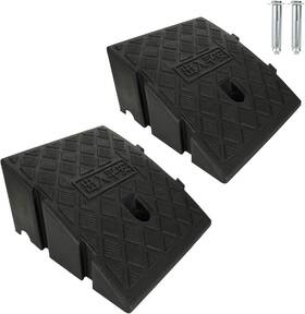 Qtlcohd 794879217545 2 Pack Curb Ramps 4 Inch Rise Height Portable Lightweight Small Black