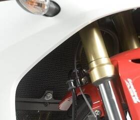 Rad0103bk R&g Racing Black Aluminum Radiator Guard For 2011-2014 Honda Cbr600f