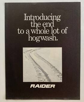 44tt Riader Vintage Orig 1973 Raider Twin Track Snowmobile Sales Brochure Oronoco Minnesota