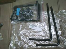 71-8896 Roadkrome / Quadrax Mount L Bracket Clamp Set For Handlebar Mounted Windshields 7/8 Inch - 1 1/4