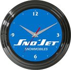 Sj001 Snowmobile Logo 8 Vintage - Sno-jet Wall Clock Black