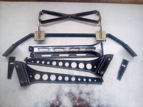517261100 Ski-doo 1996 Touring E 380 Front Belly Pan Support Hood Hinge Mounts S-chassis