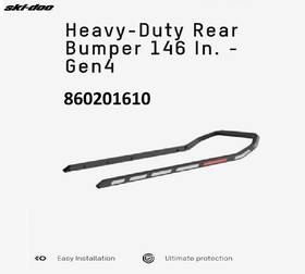 860201610 Ski-doo Rev Gen4 146 Hd Aluminum Rear Bumper Black-