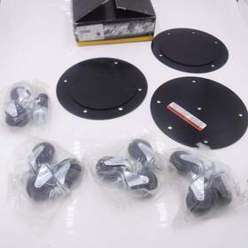 860201805 Ski-doo 3 Pack Oem Brp Snowmobile Shop Wheels Dolly Black