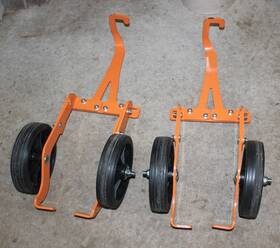860201882 Ski-doo Good Used Pair Of Oem Savers Orange For Snowmobile