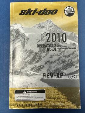 Ski-doo P520000980 Ski-doo 2010 Operators Guide Rev-xp L/c Manual