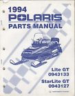 9912501 Starlite Parts Manual Gt 921 Lite Snowmobile 1994 Polaris