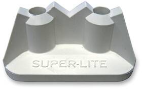 2512-p2-wht Stud Boy Super-lite Pro Series Double Backer Plates - White .75 Inch