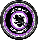 Unbranded Arctic Cat Snowmobile Racing Dealer Purple Retro Logo Sign Wall Clock 610563200474