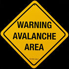 Unbranded Metal Yellow Danger Warning Avalanche Area Street Sign Bar Pub Wall Skiing Decor 019962691478