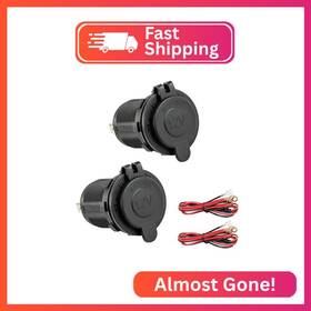 Urant 12v-dyq 2pcs 12v Cigarette Lighter Socket Waterproof For