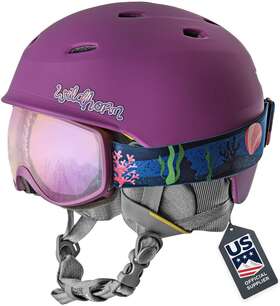 Wildhorn 810025310868 Spire Snow And Ski Helmet With Goggles For Kids Youth - Octopus Plum
