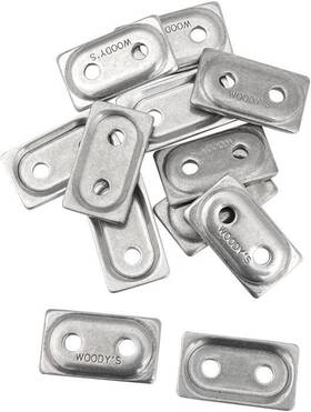 Add2-3775 Woodys Double Digger Aluminum Support Plates Natural 5/16 Inch 12-pack