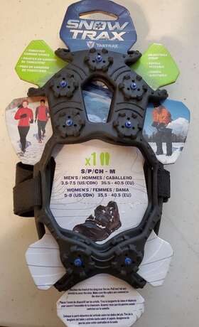 Yaktrax 096506083241 Snow Trax Footwear S-m Mens 3.5-7.5 And Womens 5-9 Brand New