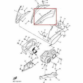 8gj-2835u-00-00 Yamaha New Oem Venture Left Front Fender Shroud Hood