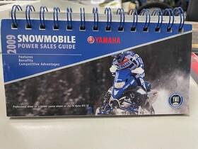 Lit-smbps-by-09 Yamaha 2009 Snowmobile Power Sales Guide / Spiral Back Dealer Owned
