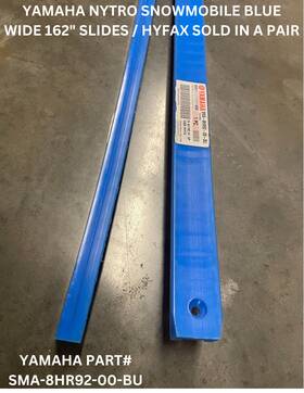 Sma-8hr92-00-bu Yamaha Genuine Nytro Snowmobile Pair Blue High Performance Slides Hyfax