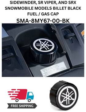Sma-8my67-00-bk Yamaha Sidewinder Sr Viper Srx Snowmobile Billet Aluminum Black Gas Fuel Cap