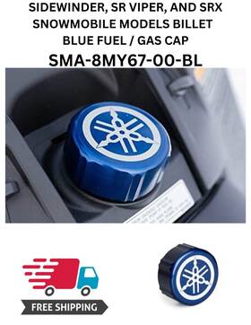 Sma-8my67-00-bl Yamaha Sidewinder Sr Viper Srx Snowmobile Billet Aluminum Blue Gas Fuel Cap