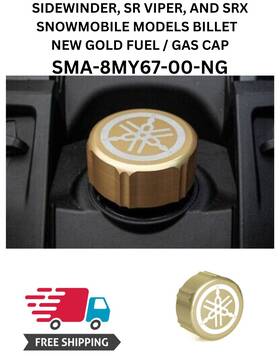 Sma-8my67-00-ng Yamaha Sidewinder Sr Viper Srx Snowmobile Billet Aluminum Mew Gold Gas Fuel Cap