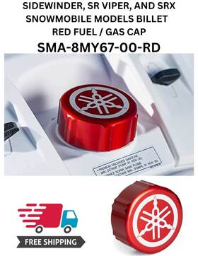 Sma-8my67-00-rd Yamaha Sidewinder Sr Viper Srx Snowmobile Billet Aluminum Red Gas Fuel Cap
