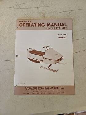 6100-1 Yardman 1970s Yard-man Snowmobile Operating Manual And Parts List Original Oem
