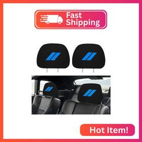 Yosrter J000402 Headrest Covers For Dodge Charger Challenger Durango Accessories Soft Bl