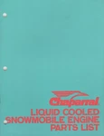 Chaparral Liquid Cooled Snowmobile Engine G44BW, G34BW Parts List Manual (486). Fixed Price $32.99.