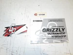 Yamaha New 2002 Grizzly Ultramatic YFM660FP Owners Manual LIT-11626-15-01. Fixed Price $39.95.