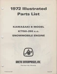 1972 Arctic Cat Snowmobile Engine Kawasaki Model KT150-292CC Part MANUAL(086). Fixed Price $22.98.