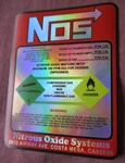 Nos Nitrous Oxide Racing Holographic Label Decal Sticker Free Shipping. Fixed Price $5.79.