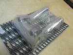 Roadkrome - Handlebar Set 6" Round 3" Center Top Clamp 1". Fixed Price $34.95.