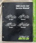 1988 Artic Cat Service Manual El Tigre Pantera Cougar Cheetah Snowmobiles. Fixed Price $20.00.