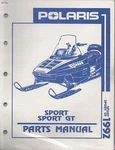 1992 Polaris Snowmobile Sport/sport Gt P/n 9912128 Parts Manual (722). Fixed Price $26.39.