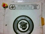1975 Arctic Cat Panther 440 Illustrated Parts Manual Book 0185-051 M210. Fixed Price $10.00.