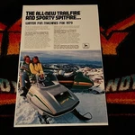 79 John Deere Trailfire & Spitfire Snowmobile Poster Vintage Sleds Jd. Fixed Price $21.88.
