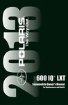 Polaris 2013 600 Iq Lxt Snowmobile Owners Manual New Paperback. Fixed Price $64.90.