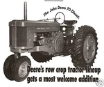 John Deere Model 70 Diesel Tractor Jd 440 Crawler. Fixed Price $21.34.